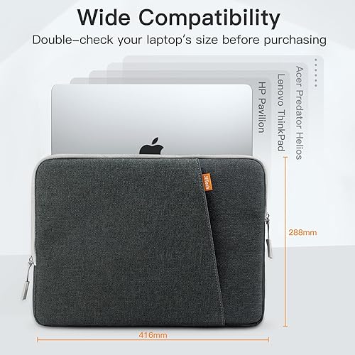 Vista 2 de JETech Funda para laptop para MacBook Pro de 16 pulgadas (M4, M3, M2, M1, 2019-2024), funda impermeable con bolsillo, compatible con portátiles