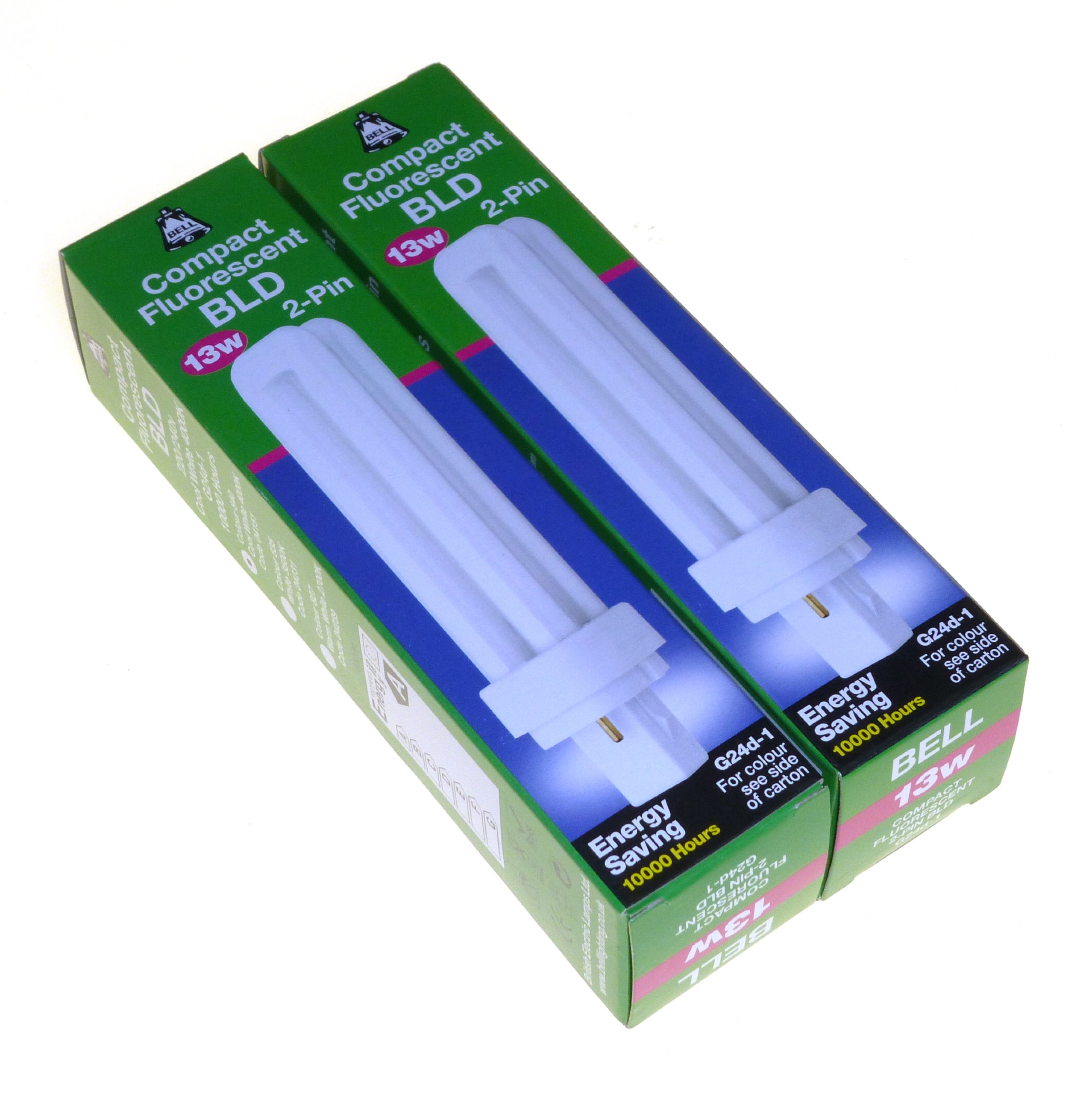 Ushio CF13S/827 Compact Fluorescent Bulb - 13W 2-Pin Gx23 Base Warm White 2700K