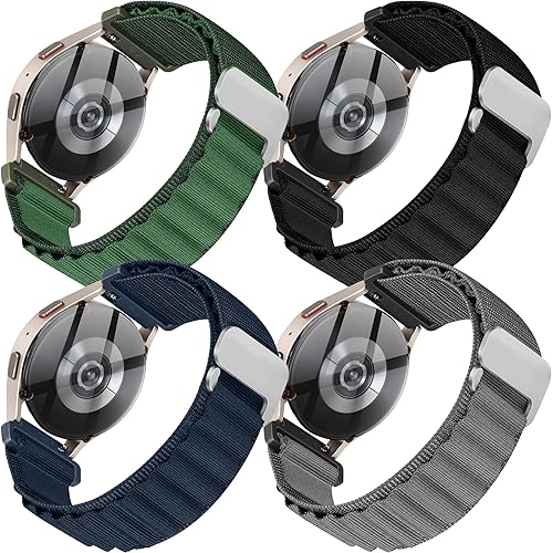 Greatfine Paquete de 4 correas de reloj de 0.78 pulgadas compatibles con Samsung Galaxy Watch 654 de 1.575 pulgadas, 1.732 pulgadas, Watch 6 Classic