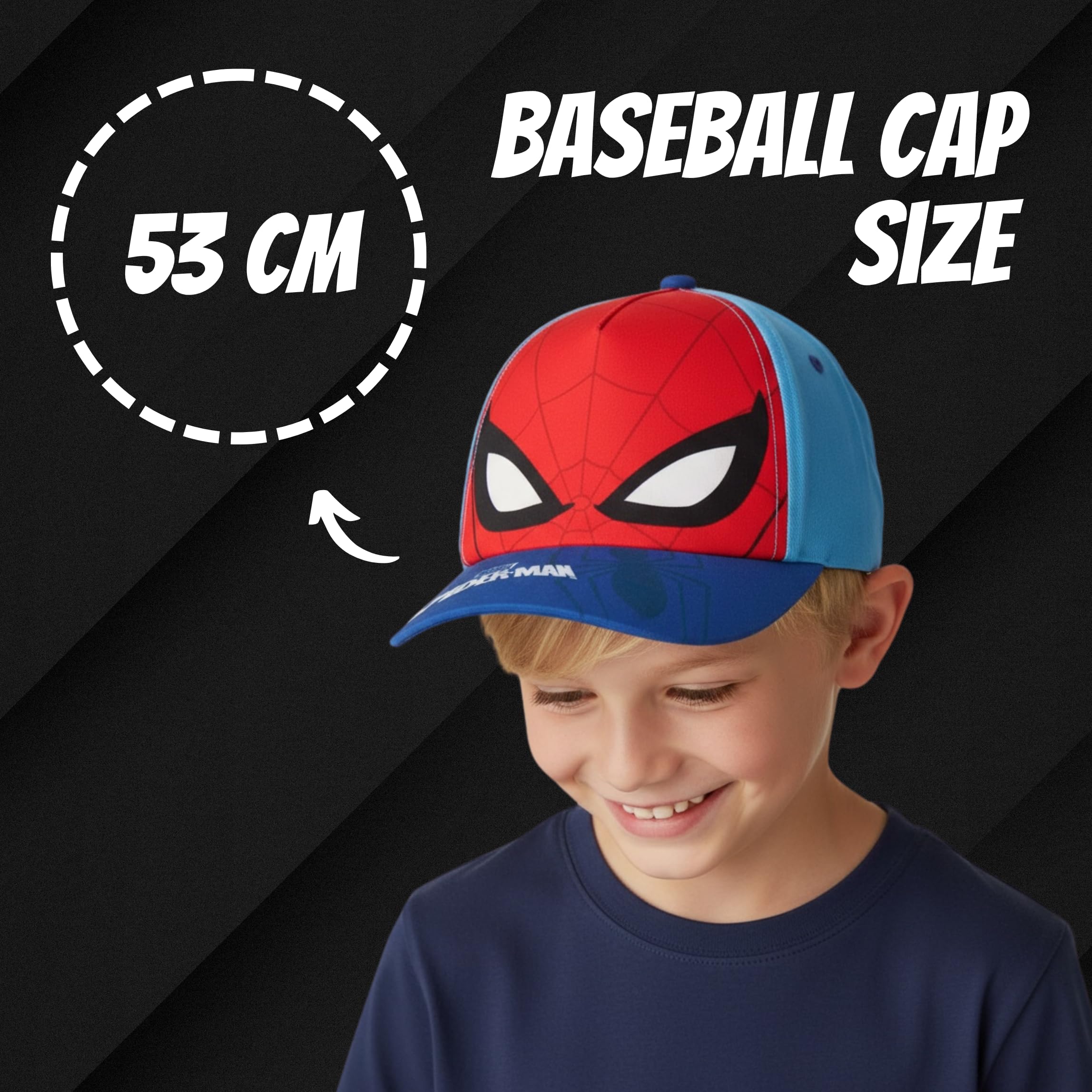 Marvel Spider-Man Set Composto da Cappellino da Baseball, Asciugamano e Zainetto con Coulisse, 3 Pezzi per Bambino, Regalo Estivo per Spiaggia, Piscina e Gite
