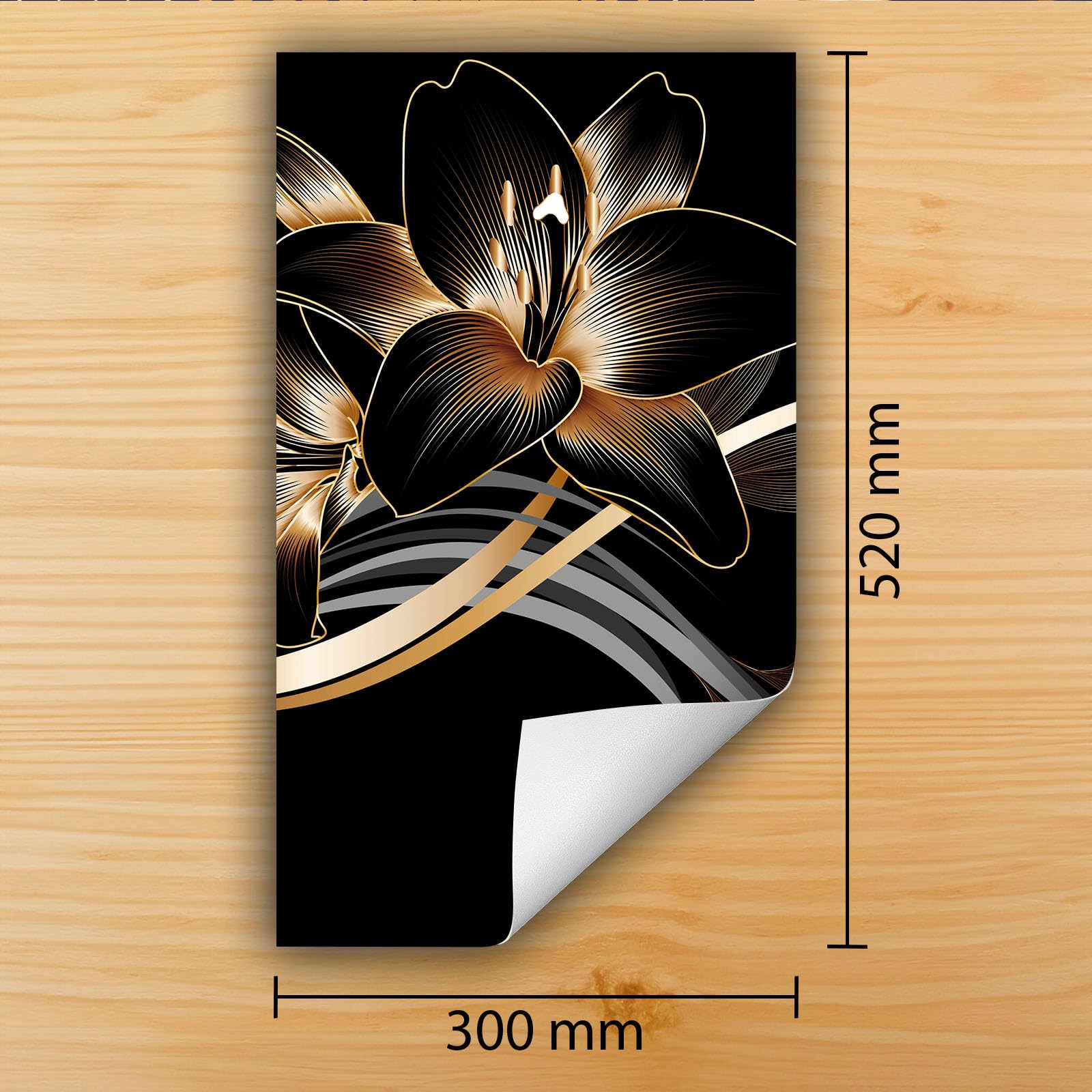 Copertura Tappetino Piano Induzione 30x52 cm Cucina Coprifornelli Protezione per Piano Induzione - nero - orchidea