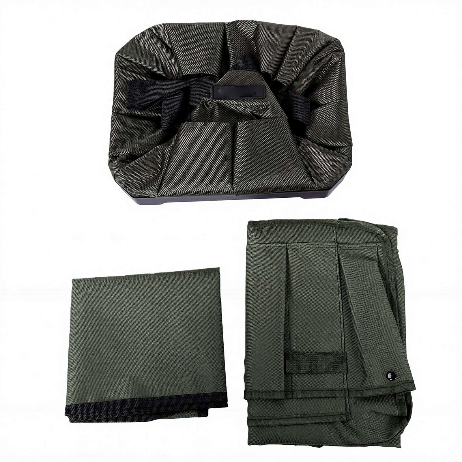 Organizador de Bolsa de Herramientas de Jardín, Tela Oxford 600D, 11 Bolsillos, Base Reforzada Plegable, Organizador de Almacenamiento de Herramientas de Jardín con Delantal y Tapete para el
