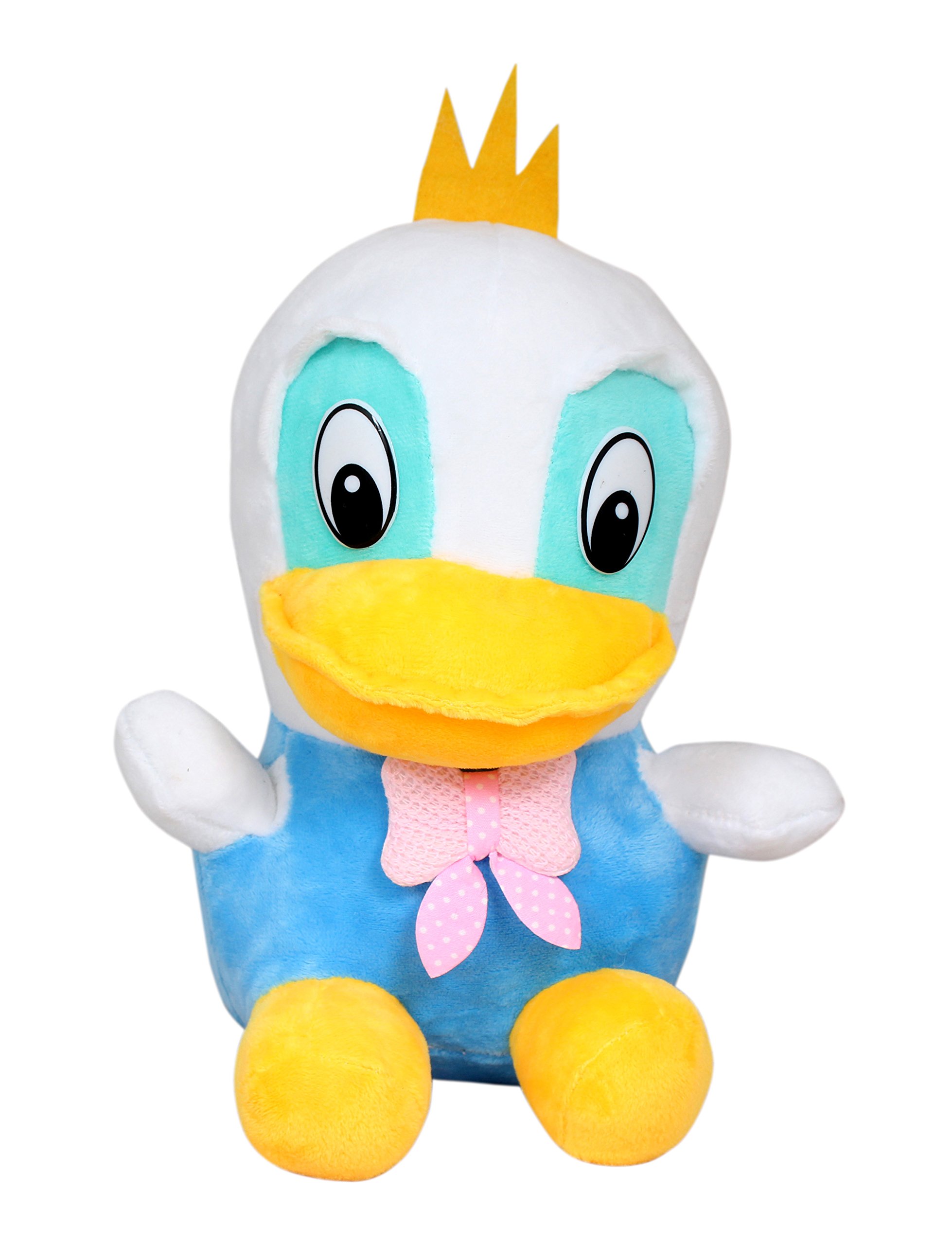 Tickles Blue Duck Soft Stuffed Plush Animal Toy Kids (Color: Yellow & Blue Size: 23 cm)
