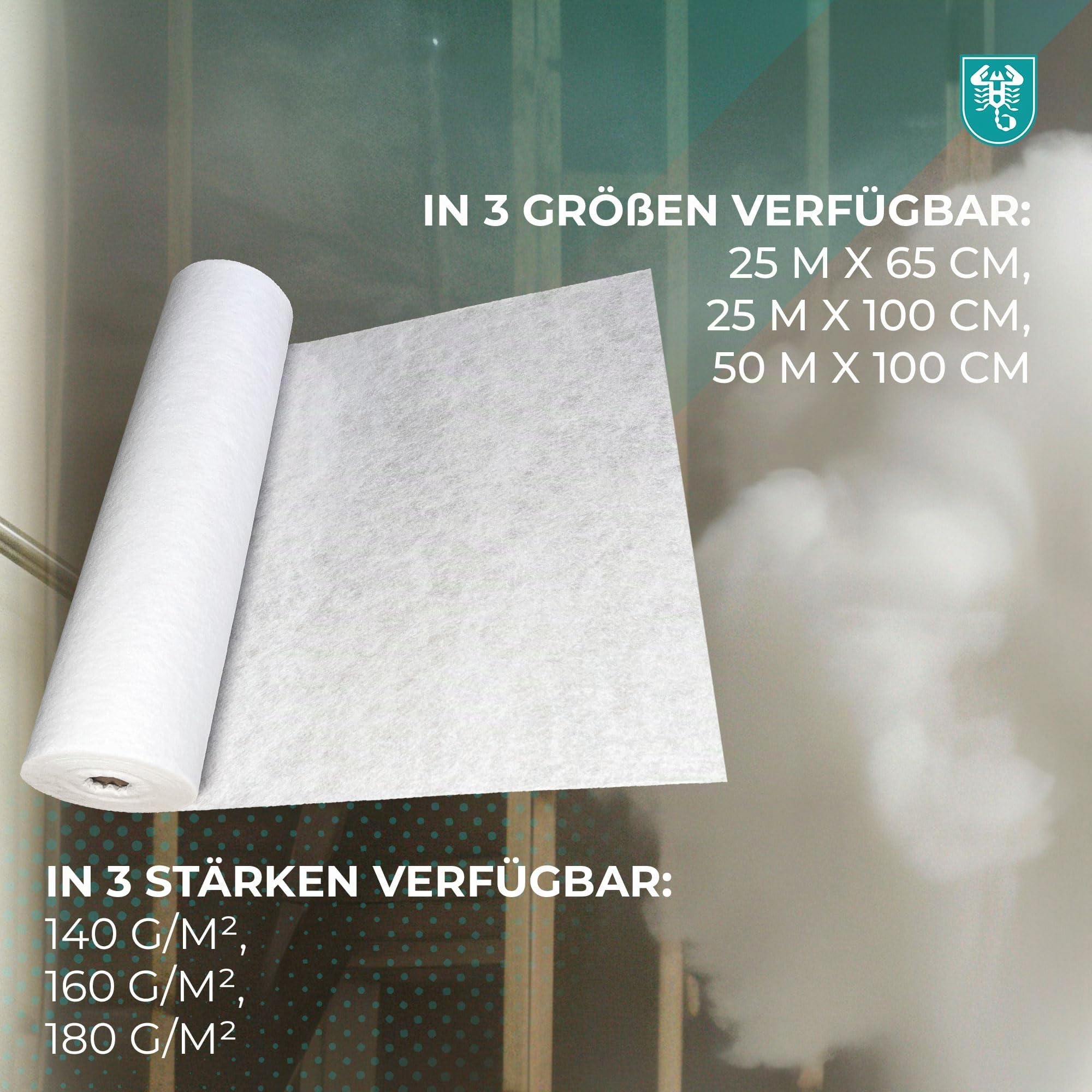 Scorprotect® Abdeckvlies selbsthaftend 1 x 50 m mit Folienoberseite 160 g/m² TreppTurbo160 50/100