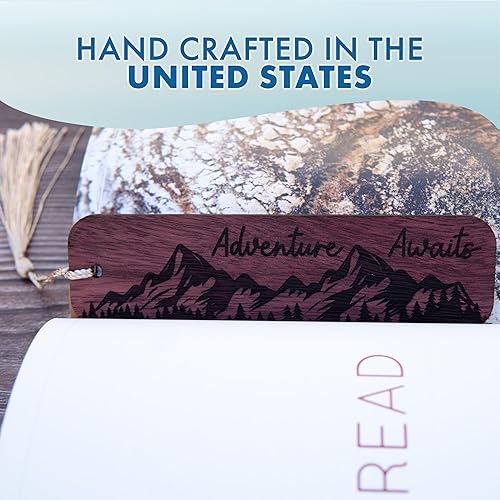 Miniatura 9 de Livin Harmony Nature Mountain Bookmarks for Men, Boys, & Everyone! - Wooden Bookmarks for Book Lovers, Ideal Book Markers for Men - Unique Wood