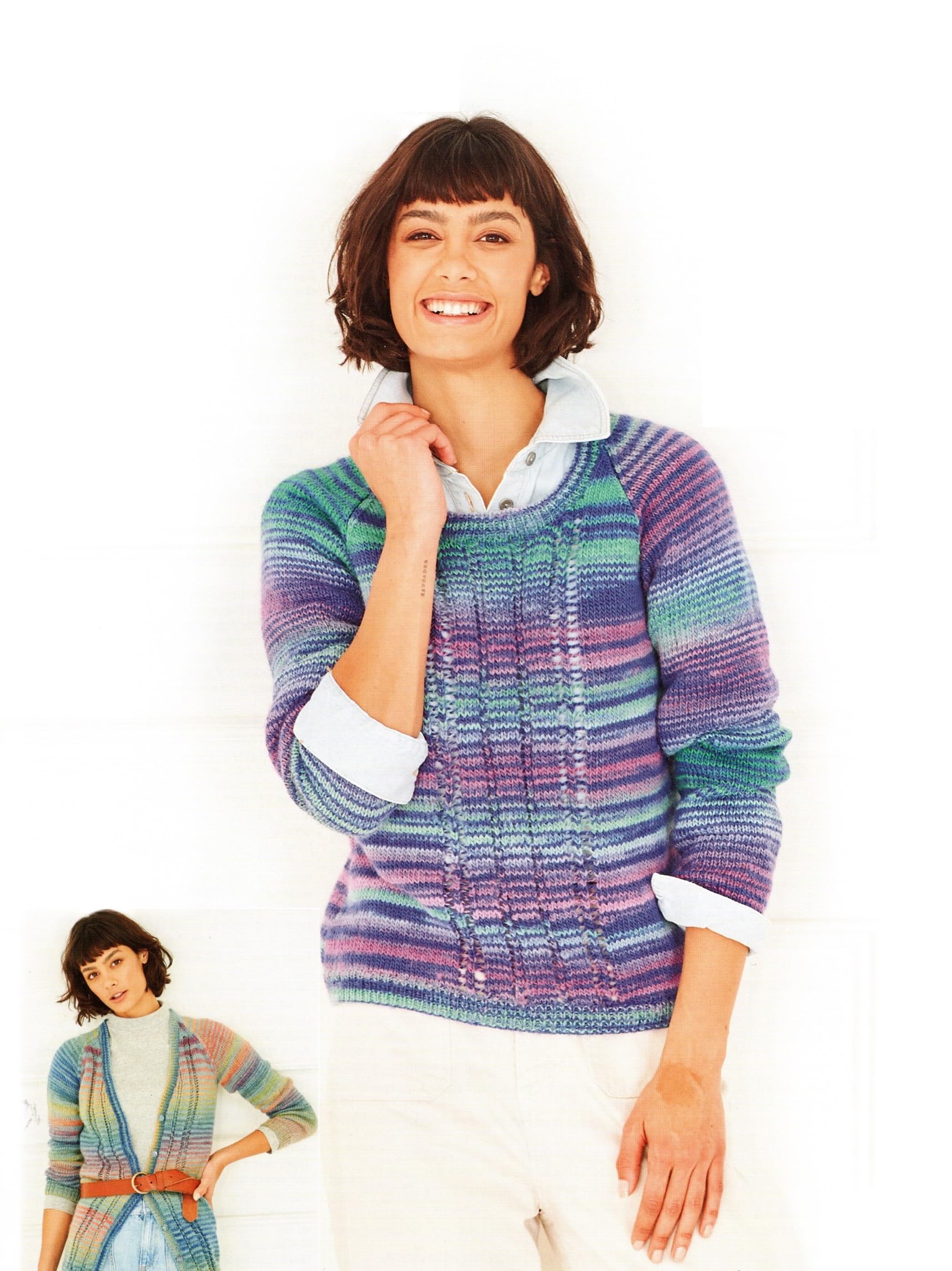 Stylecraft DK Knitting Pattern - 10041 Ladies Sweater & Cardigan