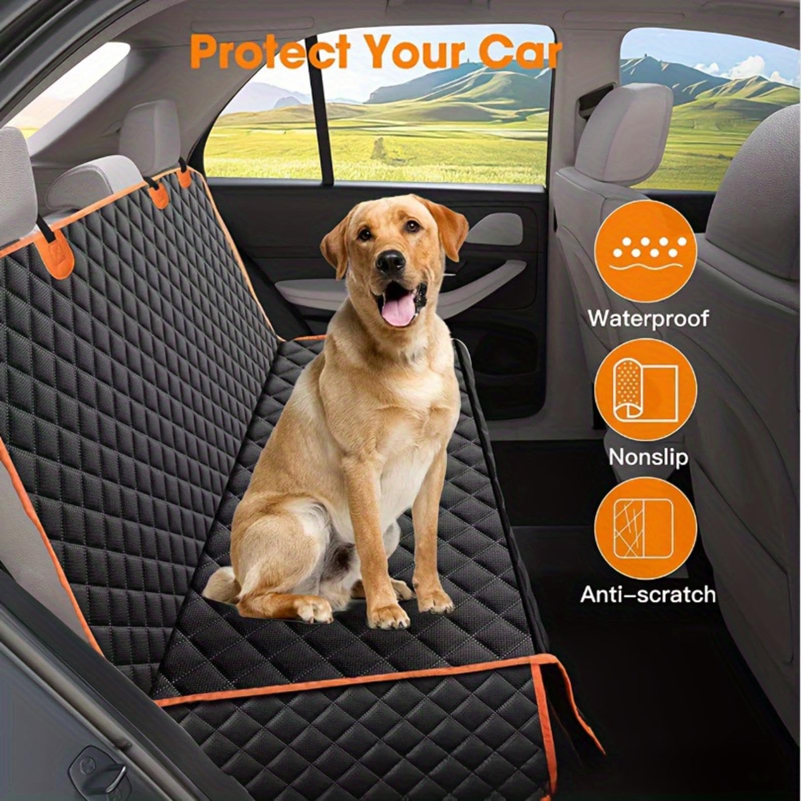 NIBHZ SUV Truck Pet Tappetino Protezione per Sedile Posteriore Antigraffio Antiscivolo Portatile Lavabile Impermeabile Sedile Posteriore