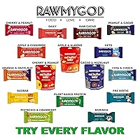 Vista 9 de RAWMYGOD Barras de frutas y nueces, sin gluten, veganas, sin azúcar añadida (20 barras, diarias)