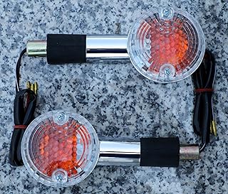 i5motorcycle i5 Pair of Clear Lens Turn Signals for Suzuki Savage 650 Marauder Volusia 800 Intruder 1400