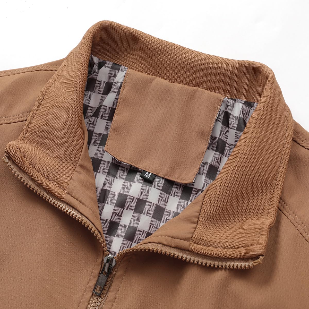 Allthemen Giubbotto da uomo invernale caldo da aviatore leggero giacca tattica militare casual autunno giacca sportiva maniche lunghe zip primavera collo alto taglio vento