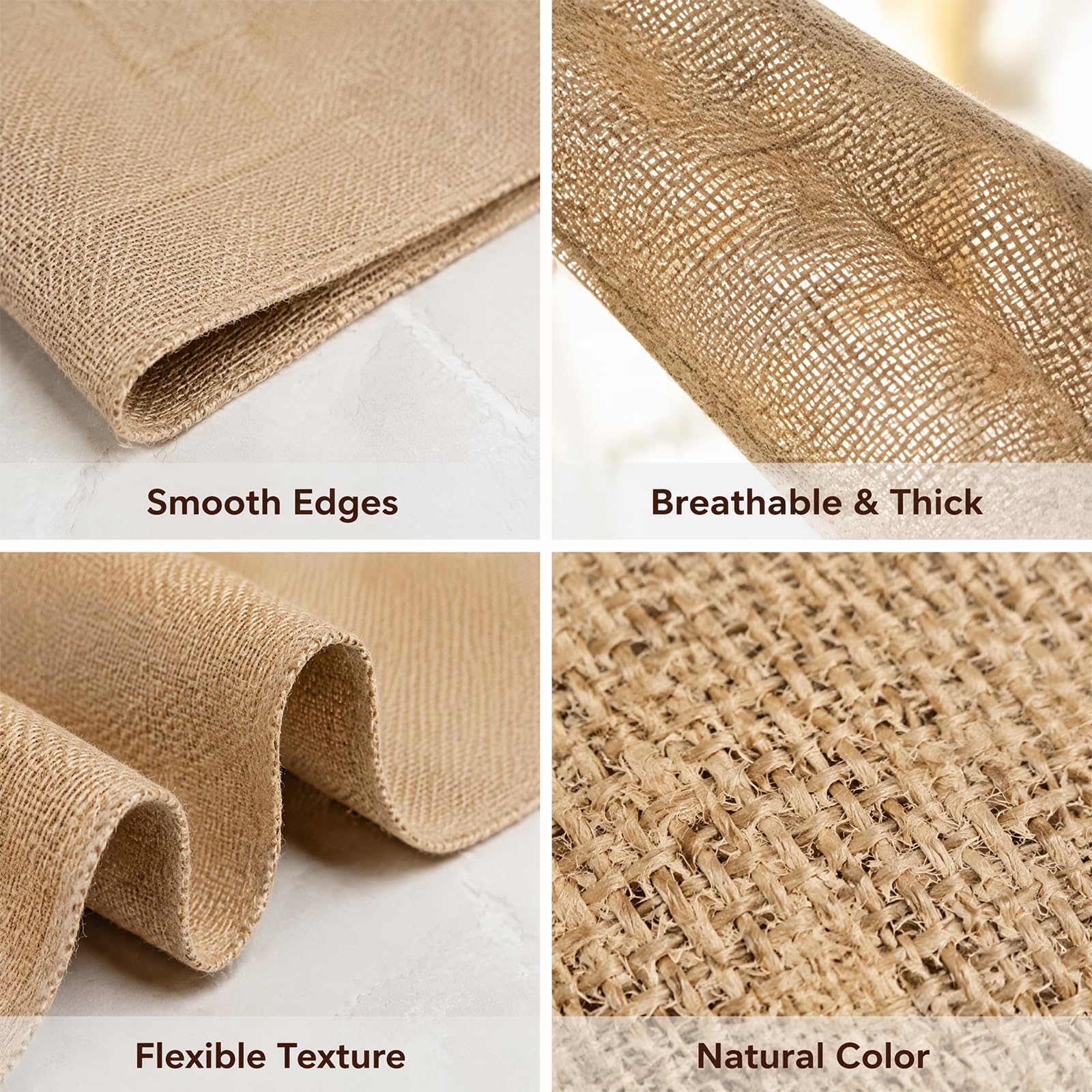 Tessuto di iuta naturale al metro, tessuto di iuta per bricolage, coperta di iuta in fibre naturali, 280 g/m², per casa, giardinaggio, accessori per feste, progetti fai da te (iuta, 500 x 160 cm)