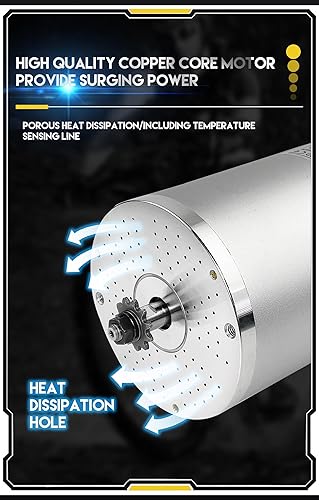Miniatura 7 de 72V 3000W Motor sin escobillas Max 6700RPM Scooter eléctrico Motor DC 72V Go Kart Motor eléctrico con detección de temperatura