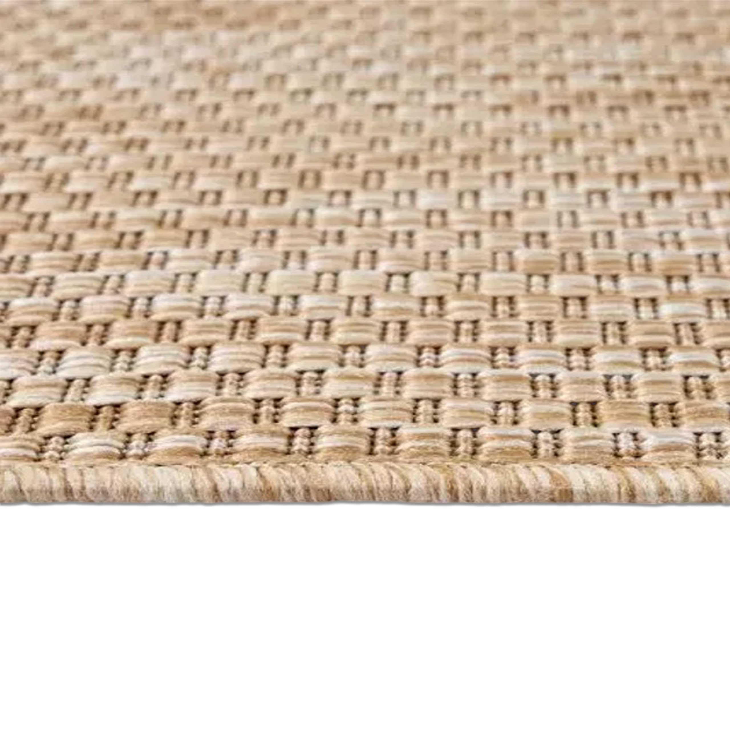 Teppich-Traum para terraza Comedor Cocina Avance salón Pasillo Resistente a la Intemperie fácil de Limpiar Transpirable Antimanchas Duradero Beige 120-x-170-cm