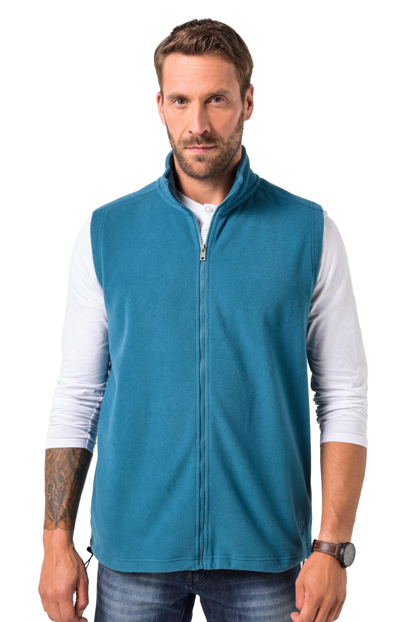 JP 1880 Herren große Größen Übergrößen Menswear L-8XL Fleeceweste, Outdoor, Stehkragen 723305