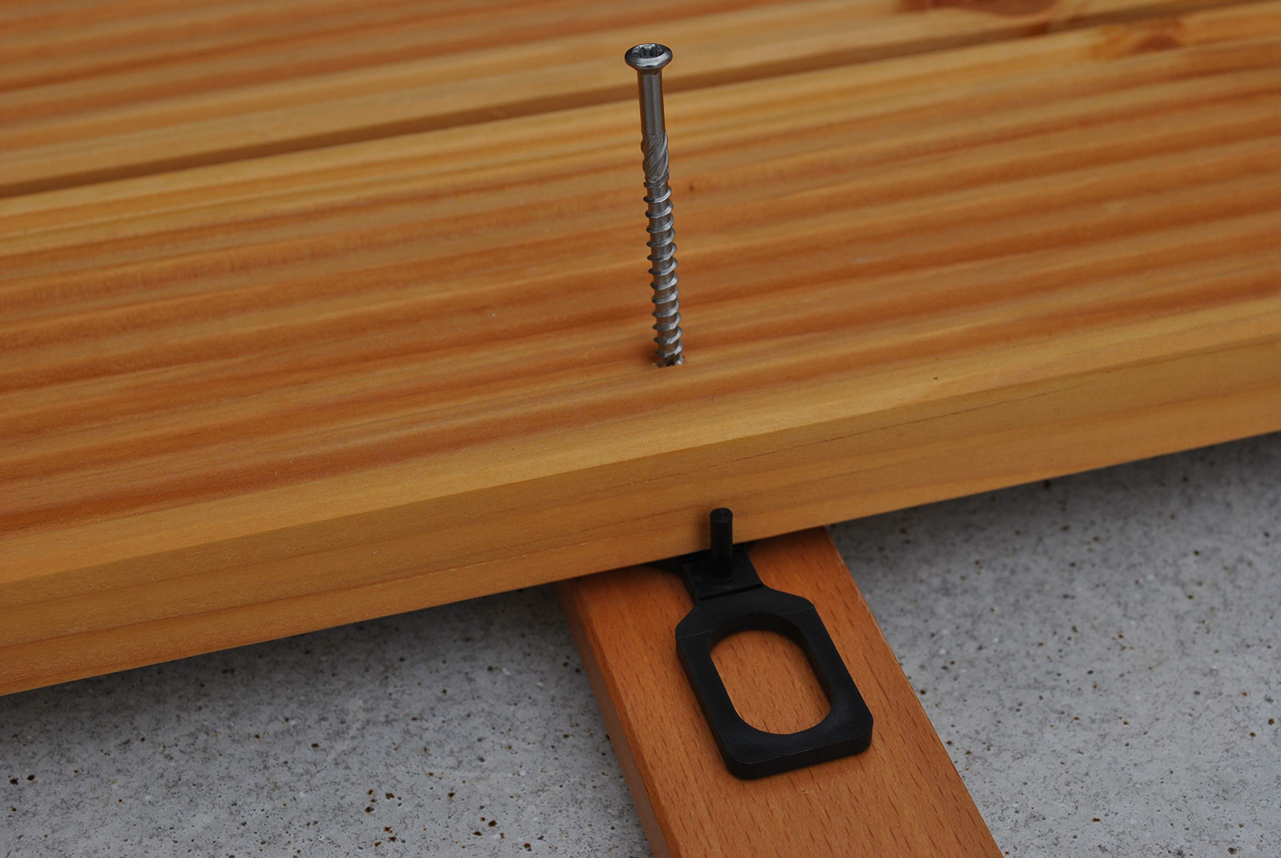 Set di 8 distanziatori per assi da terrazza di 4 diversi spessori, realizzati in ABS multi-misura, utensile distanziatore in plastica resistente per legno, legno duro e composito in PVC