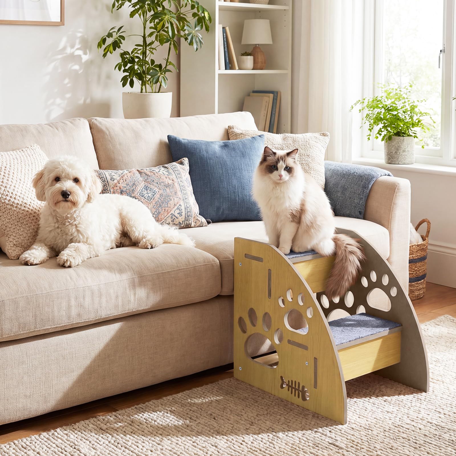 Escalier pour chien, antidérapant, pour canapé, escalier, escalier, pour chats jeunes et vieux chats, 30 cm de haut, pour canapé, lit, lit
