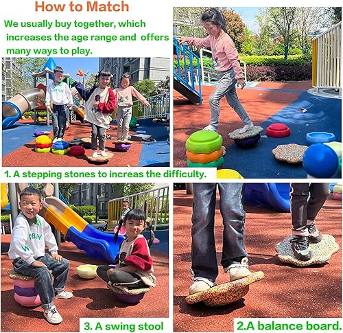 Miniatura 5 de Balance Stepping Stones for Kids, Toddler Stepping Stones,Stepping Stones for Toddlers,Sensory Stepping Stones,and Also a Balance Board for Kids and