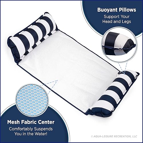 Miniatura 3 de Aqua Original Monterey - Hamaca flotante 4 en 1 para piscina y hamaca de agua, multiusos y Hoyle impermeable, transparente, 1 cubierta