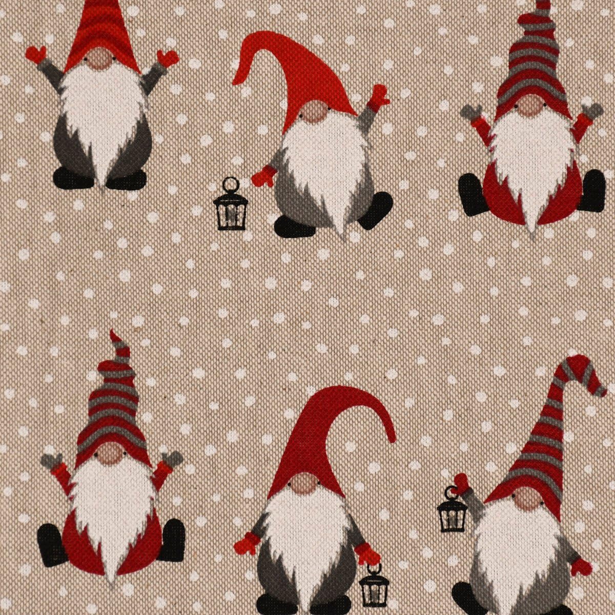 Schöner Leben Housse de coussin Motif lutins de Noël Rouge/gris Différentes tailles 15 x 40 cm