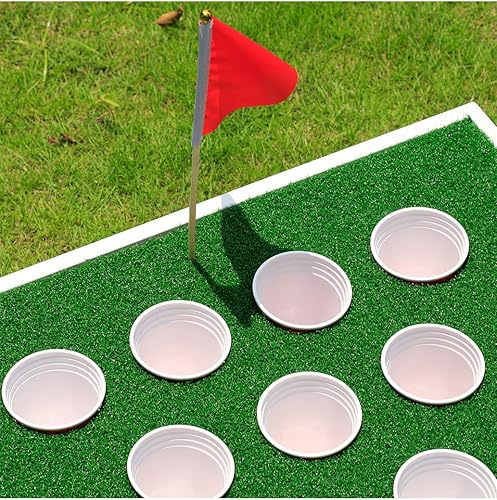 Miniatura 9 de SPRAWL Juego de golf Pong Cornhole, emocionante juego de astillado de golf, juego de disparo de chip para puerta trasera, playa, patio trasero,