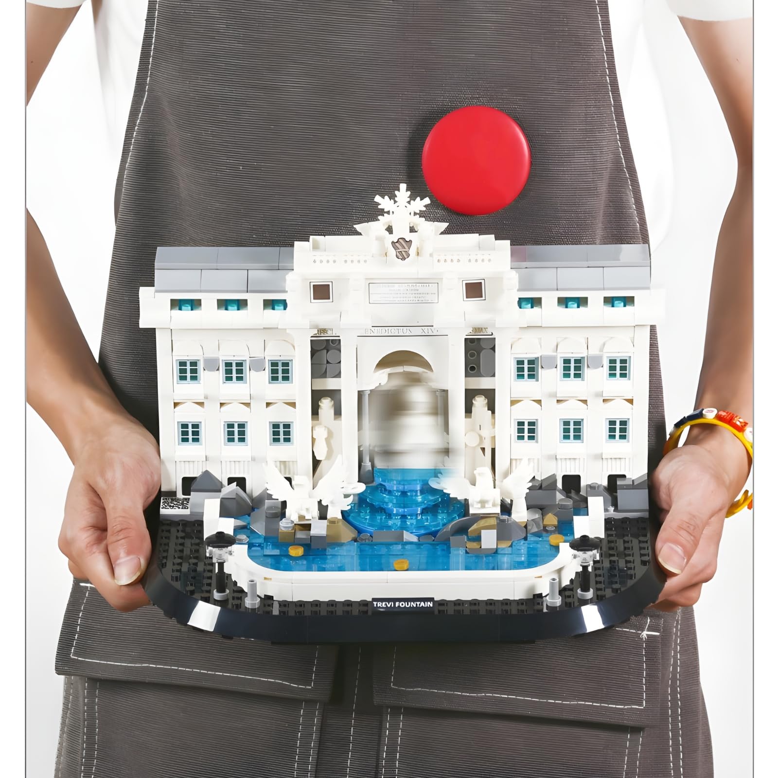 Trevi Brunnen Architektur Bausteine Set, Creator Wahrzeichen Architektur Klemmbausteine Modell, Trevi Brunnen Weltberühmte Gebäude Dekor, Geschenk für Architecture Begeisterte (650 Teile)