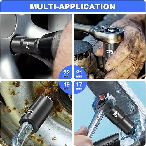 Miniatura 8 de Juego de 5 extractores de tuercas de oreja, juego de extractor de tuercas de perno de 12 pulgada, juego de extractor de pernos fácil de sacar para