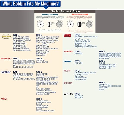Miniatura 5 de Threadart Bobinas para bordar preenrolladas, 144 unidades por caja, cartón negro, estilo L, 8 opciones disponibles