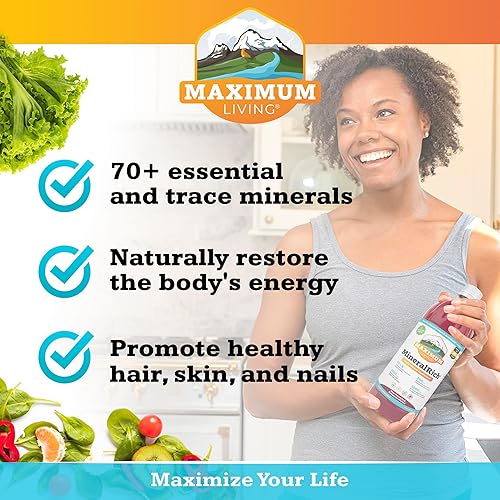 Miniatura 4 de Maximum Living MineralRich - Minerals Supplement - Sugar Free Liquid Blend of Vitamins and Trace Minerals - 32 oz