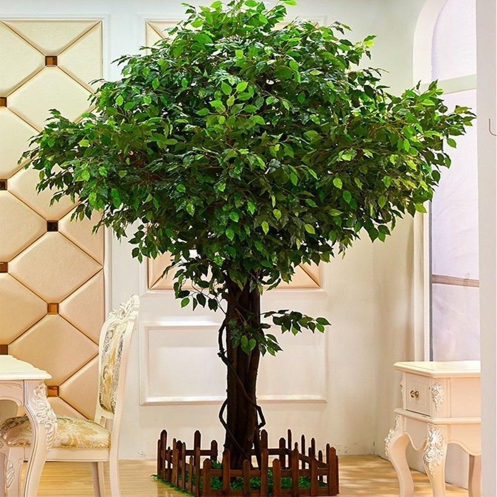 Arbre banian artificiel en bois massif : la solution verte sans entretien