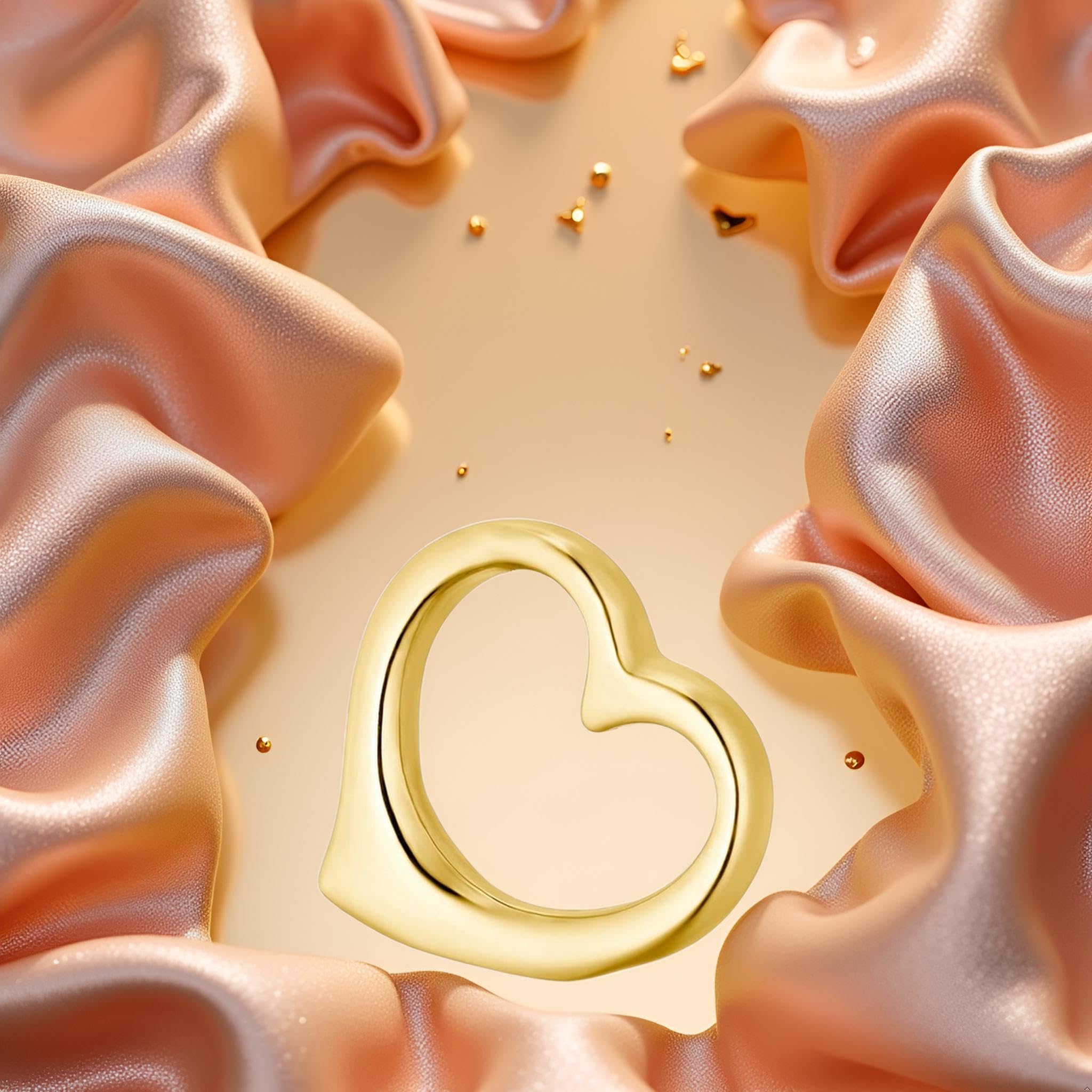 Amor Motivanhänger Damen Anhänger, 0,7 cm, Gold, Herz, Kommt in Schmuck Geschenk Box, 2015242