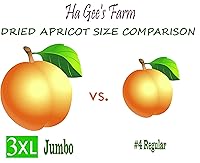 Vista 5 de Albaricoque seco turco, tamaño jumbo fresco gourmet #1, bolsas resellables (1 libra)