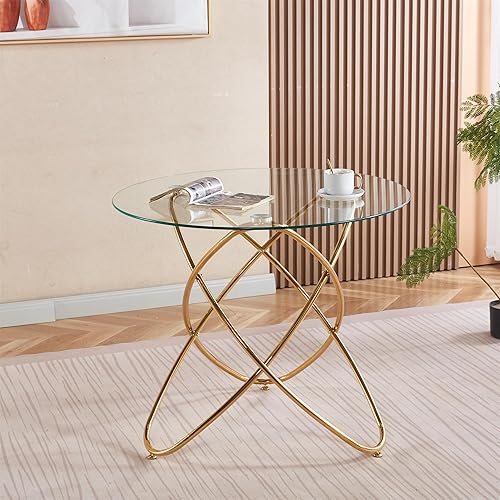 Miniatura 149 de Mesa de comedor de cristal de 51 pulgadas para 4, mesa de comedor rectangular contemporánea con parte superior de vidrio templado y patas de acero
