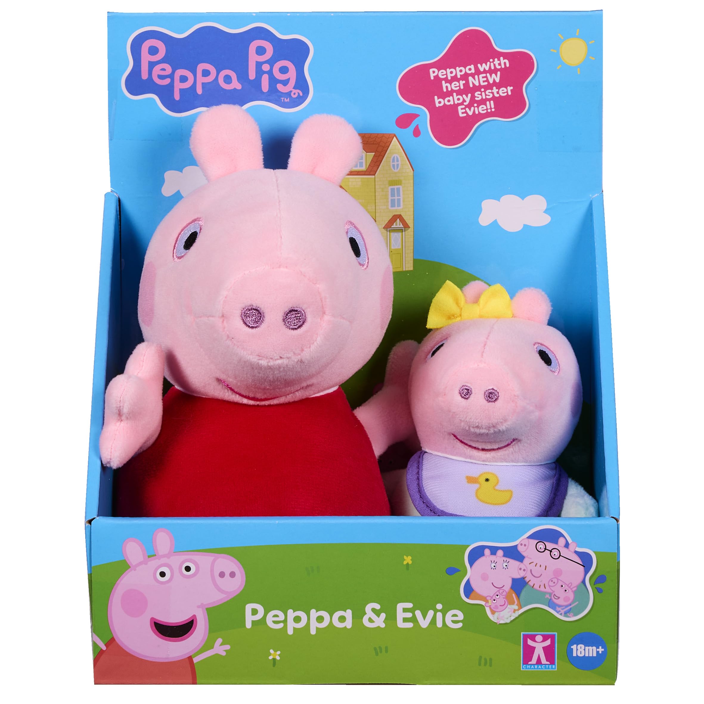Peppa Pig with Baby - Pack of Two Plush Toys
