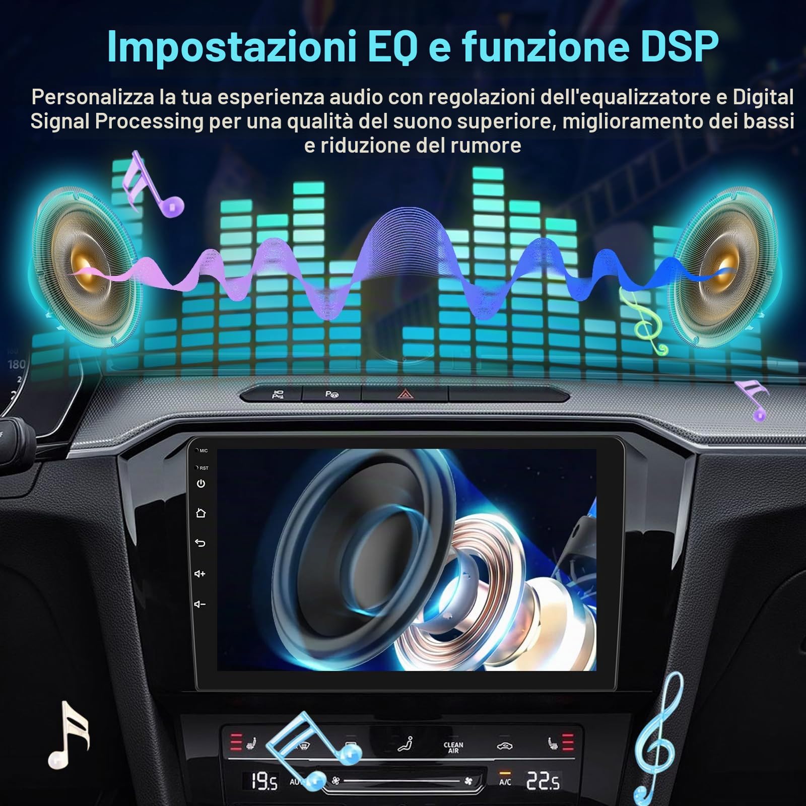 2GB+64GB Autoradio Android per Mazda CX-5 2012-2015 con CarPlay&Android Auto Senza Fili, 9 Pollici Touchscreen Auto Radio con EQ DSP, WiFi, Navigazione GPS, FM RDS, Bluetooth+Telecamera di Retromarcia