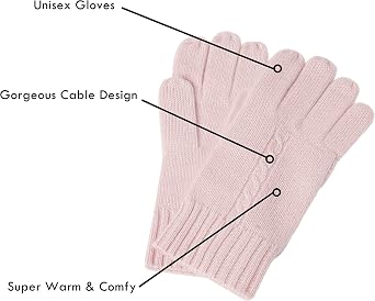 Cashmere Boutique: 100% Pure Cashmere Unisex Gloves (6 Colors, 2 Sizes) Premium A-Grade Cashmere Luxury