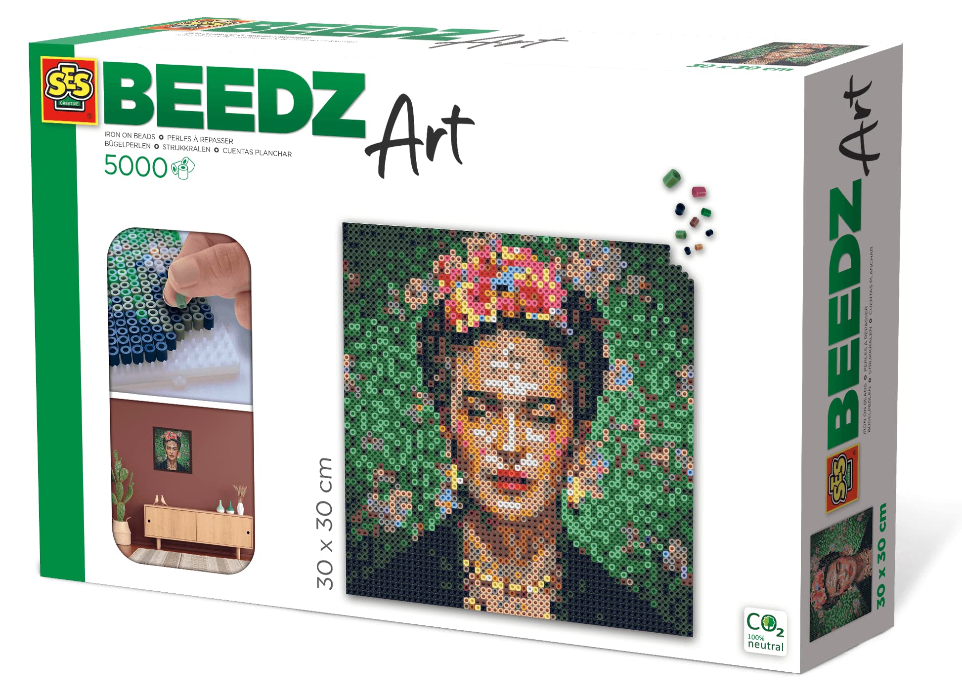 SES Creative 06011 Beedz Art-Frida Kahlo 5000 Iron on Beads, Various Colours