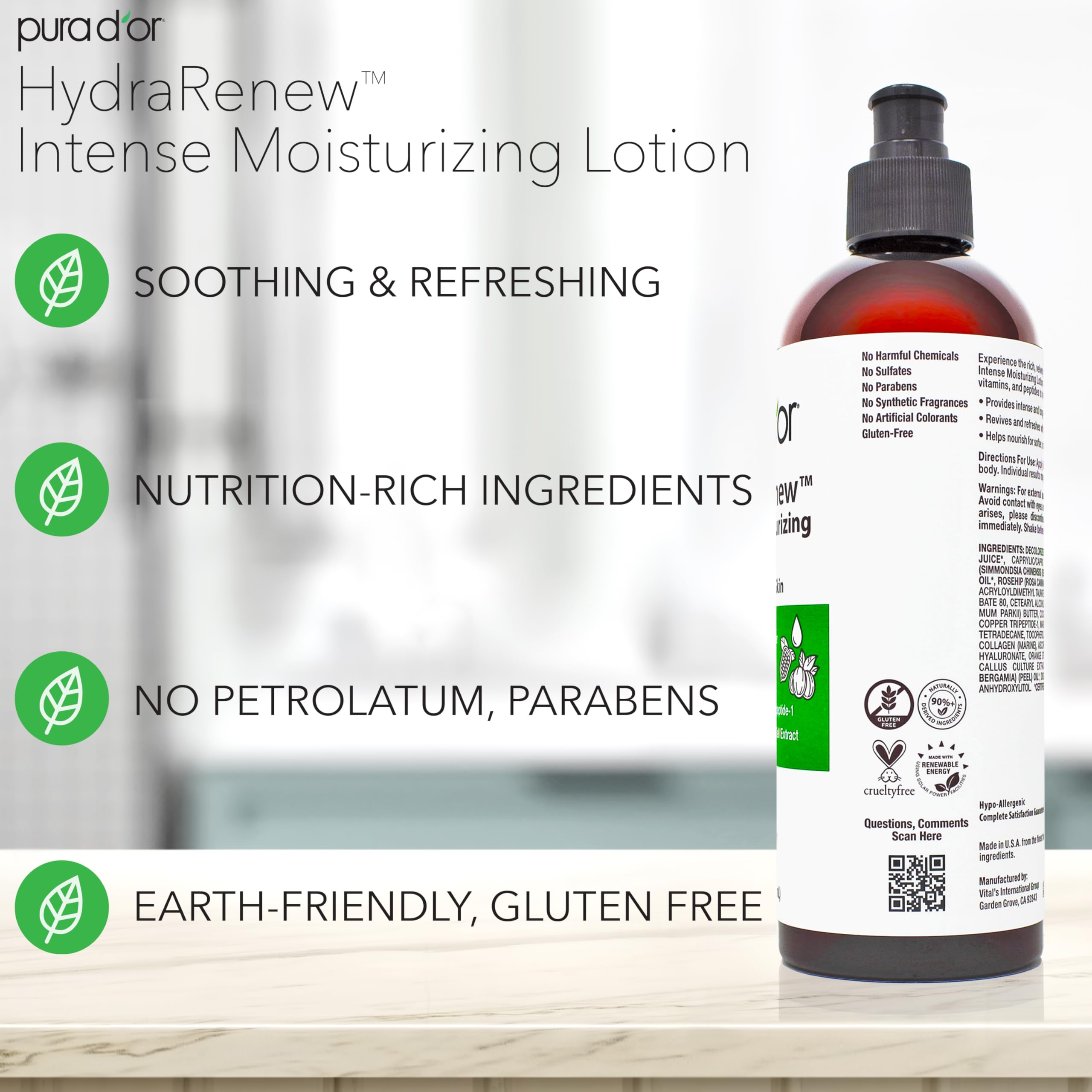 Amazon.com : PURA D'OR HydraRenew Intense Moisturizing Lotion for