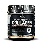 SASCHA FITNESS Hydrolyzed Multi Collagen Peptides Tipes 1,2 & 3 |Hyaluronic Acid|Biotin |Cynatine HSN|Vitamin C & E |for Hairs, Skin & Bone Support|Caramel Macchiato