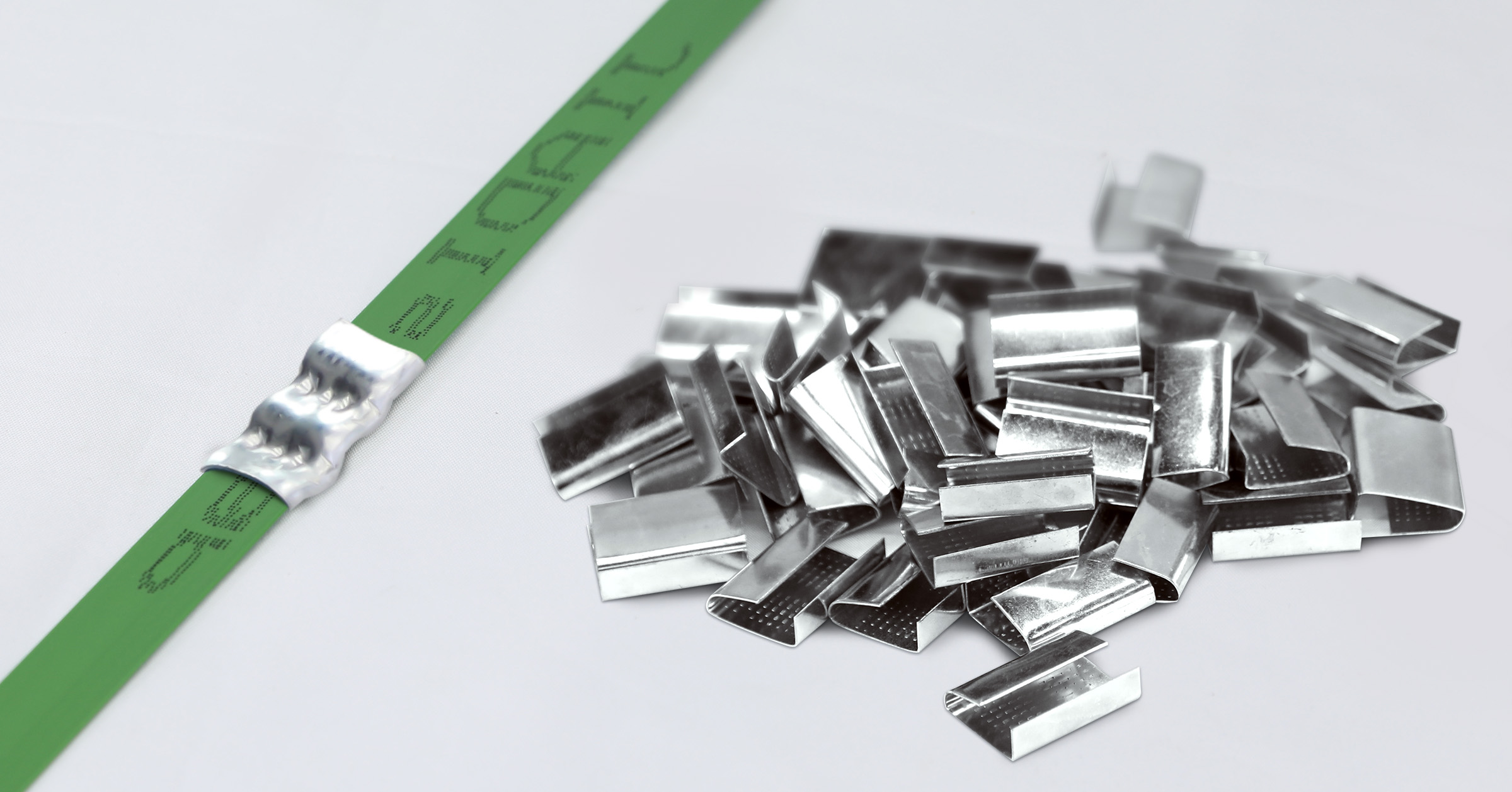 Image of Open Serrated Strapping Seals for 3 /4 inch Polyester Poly Polypropylene Strap Pallet Banding Clips(1000)