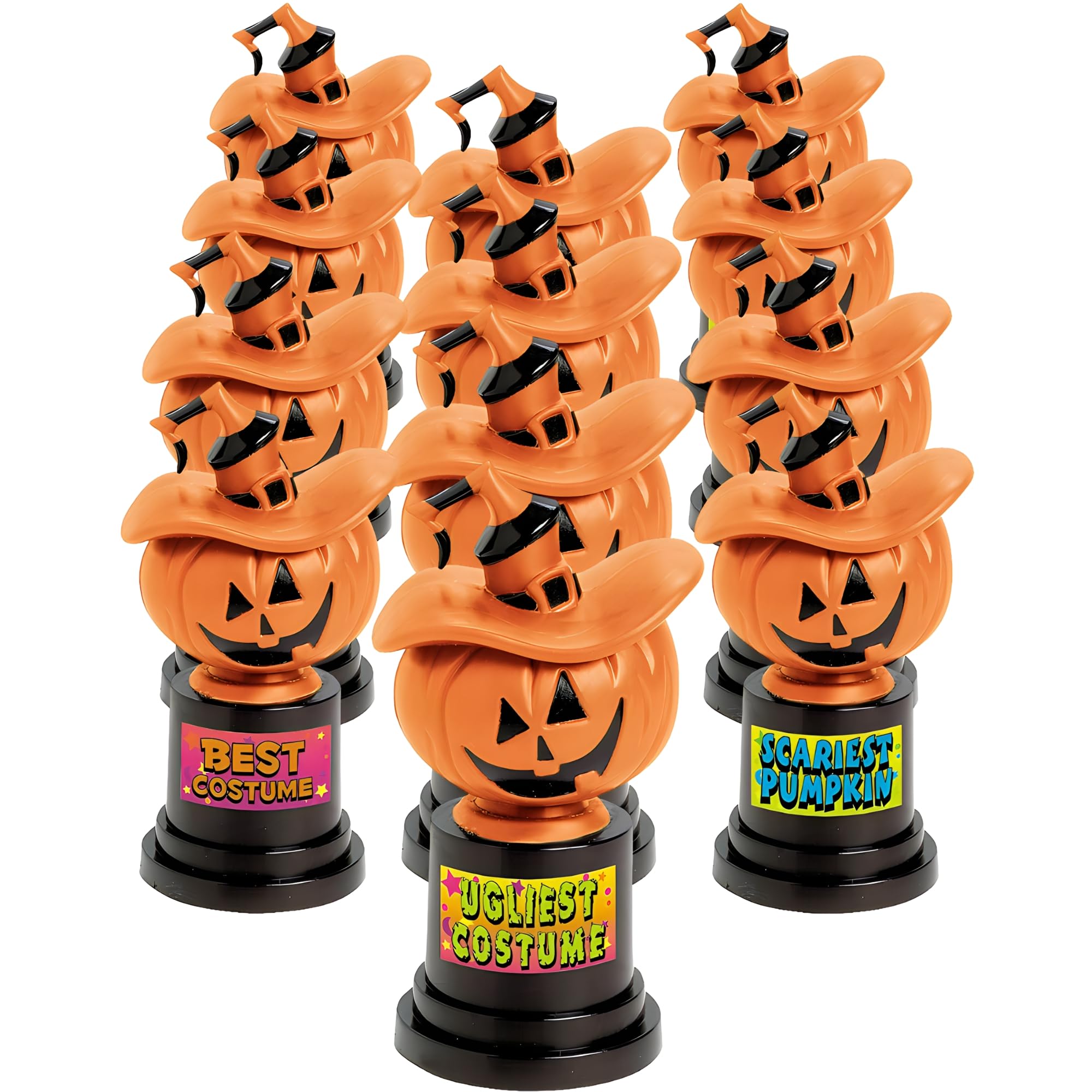 Fun Express Halloween Jack-O-Lantern Costume Contest Trophies Trophy - 12 ct