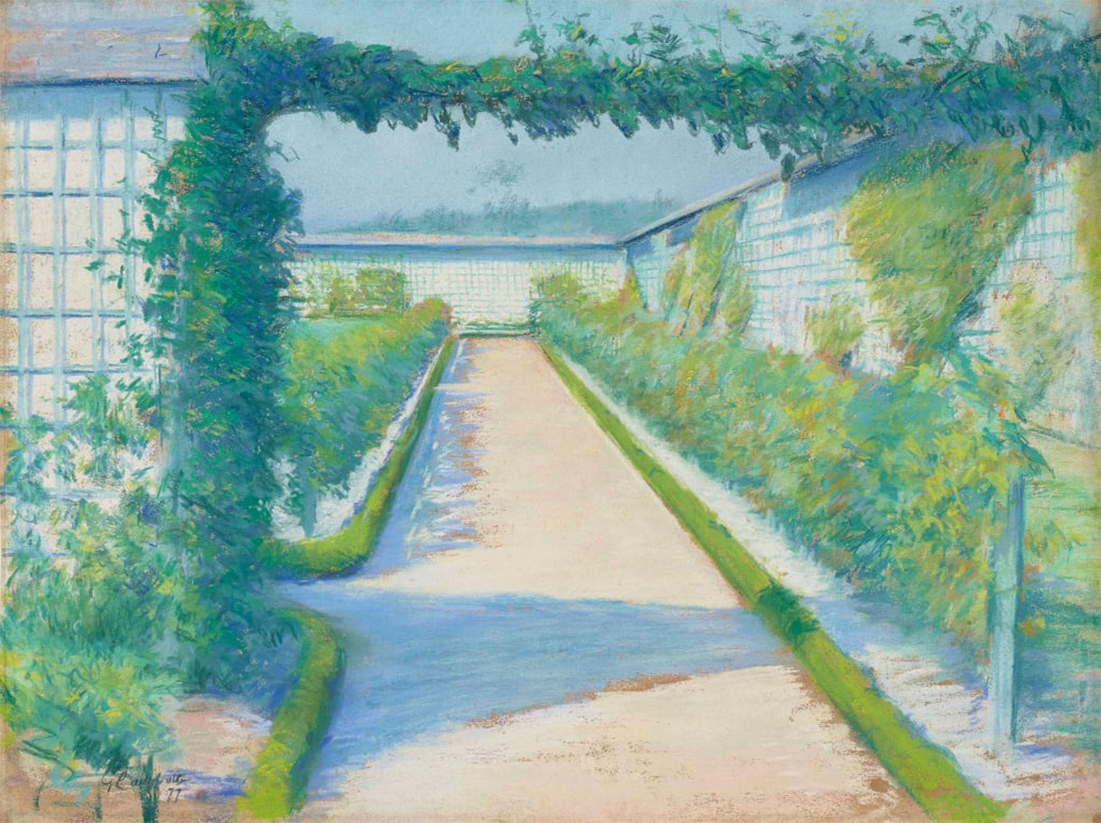 SERENDIPITP Abstract Painting Mural Print Picture Wall Decor Painting Jardin potager Yerres by Gustave Caillebotte Vintage Wall Artwork for Home Decor 60x90cm
