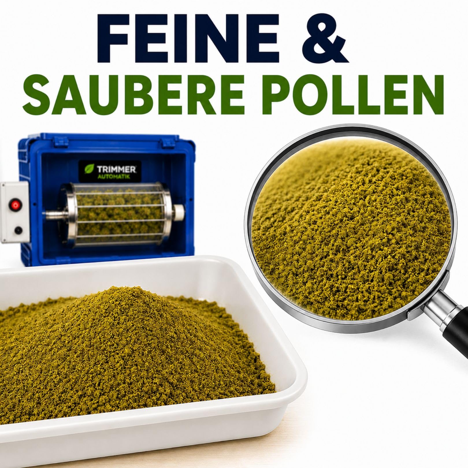 Weedness Máquina de polen 500 gramos XL Set – Polm Shaker restos de cosecha secado procesamiento trituradora trituradora extractor de polen