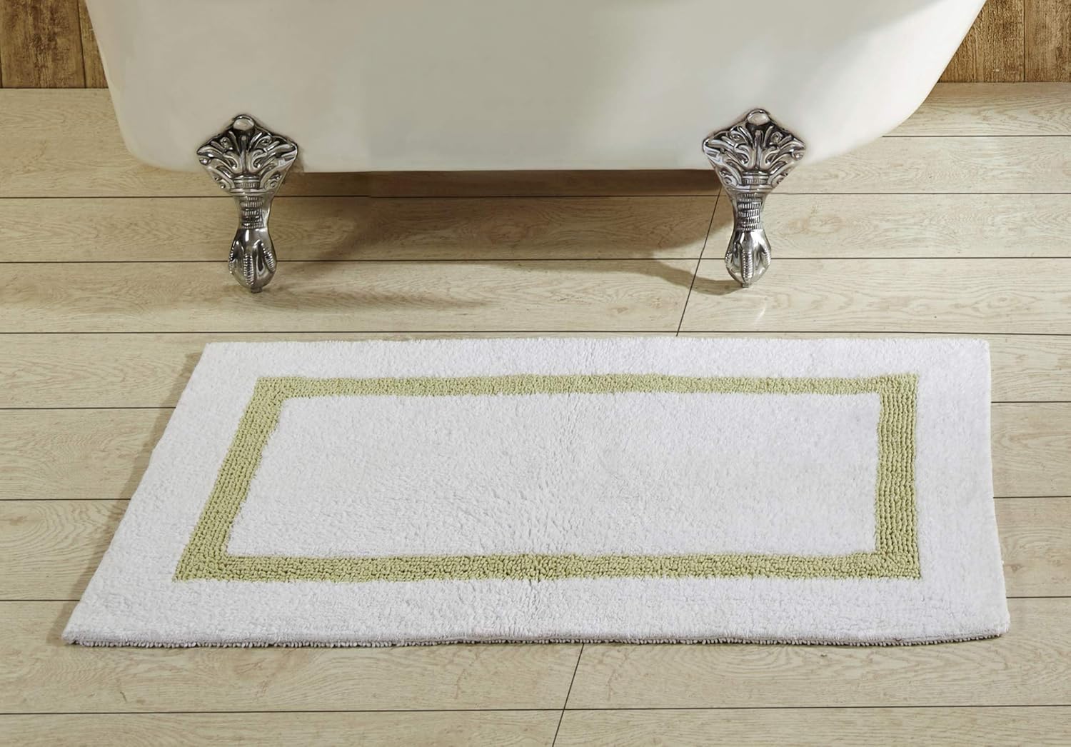 Better Trends 100 Cotton Hotel Collection Bath Mats, White