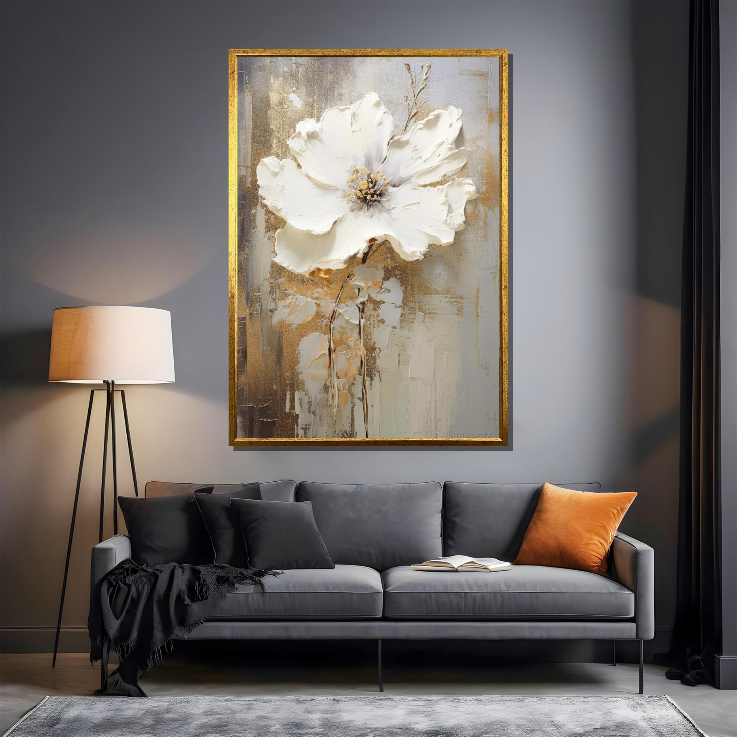 Affiches et impressions fleurs blanches tableau sur toile décoration murale - 8