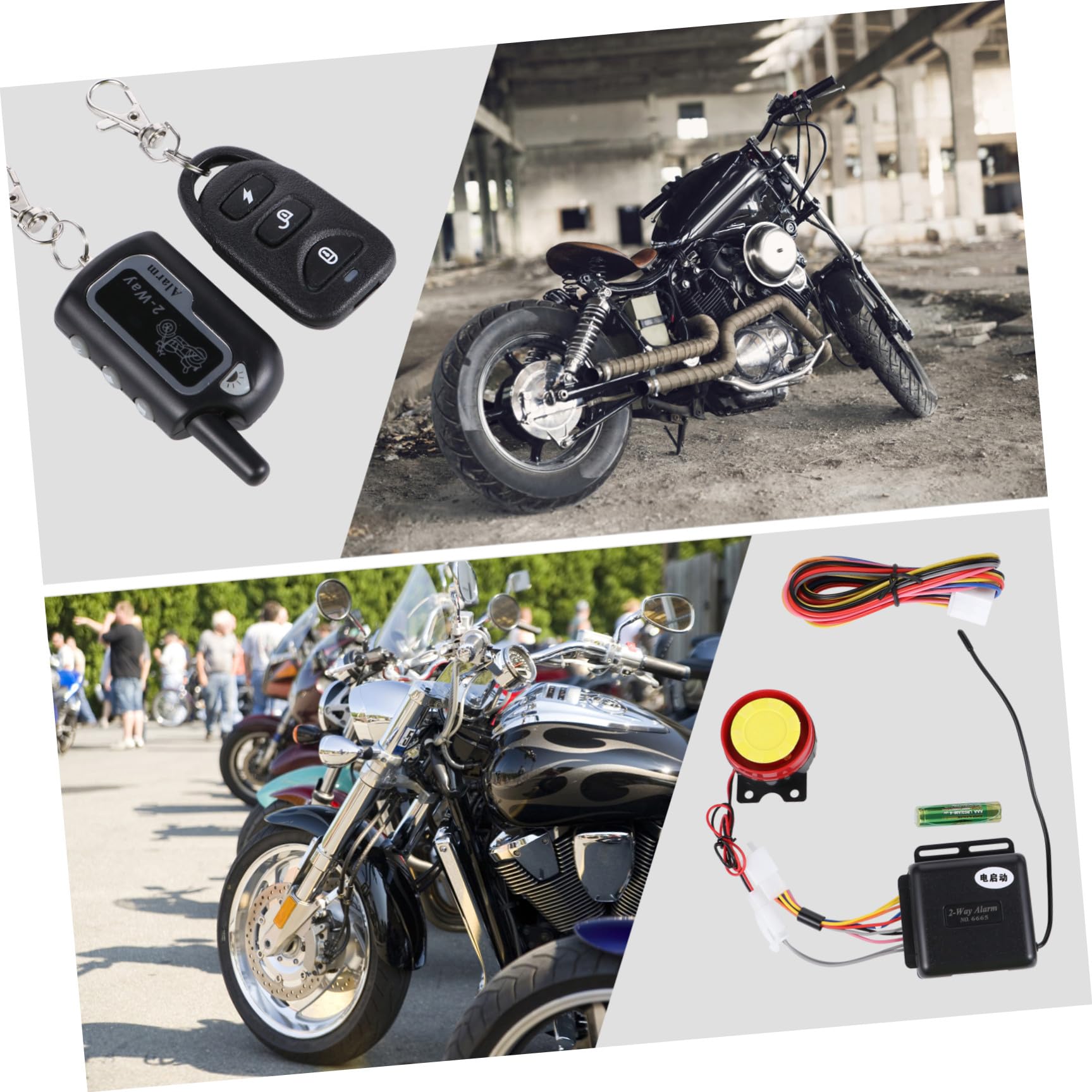 SOLUSTRE 1 Zestaw Anty-Device System Alarmowy Motocyklowy Urządzenie Bezpieczeństwa Motocyklowego System Alarmowy Motocyklowy Anty-Anty-Zasilanie Anty-System Bezpieczeństwa