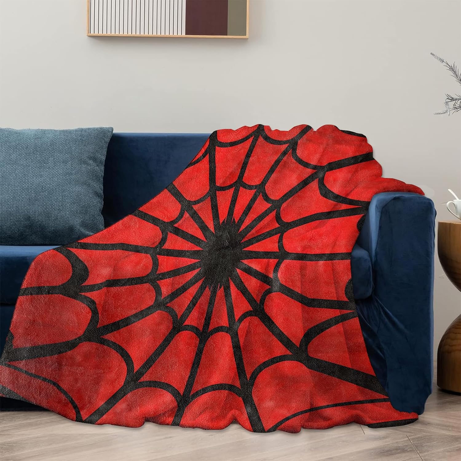 Spider Web Blanket Gifts for Women Adults, Soft Warm Lightweight Flannel Throw Blankets for Camping Bedroom Living Room Home Sofa Travel Decor 50" x 60" - Image 2