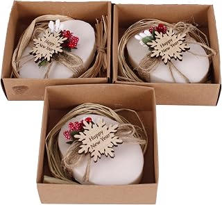 HTF Pack of 5 Handmade Scented Mini Soap Christmas Gifts, Personalized Christmas Favors, Scented Soap Noel New Years Eve Party Supplies, Corporate Coworker Happy Holiday Gift (CH, Oval-Snowflake)