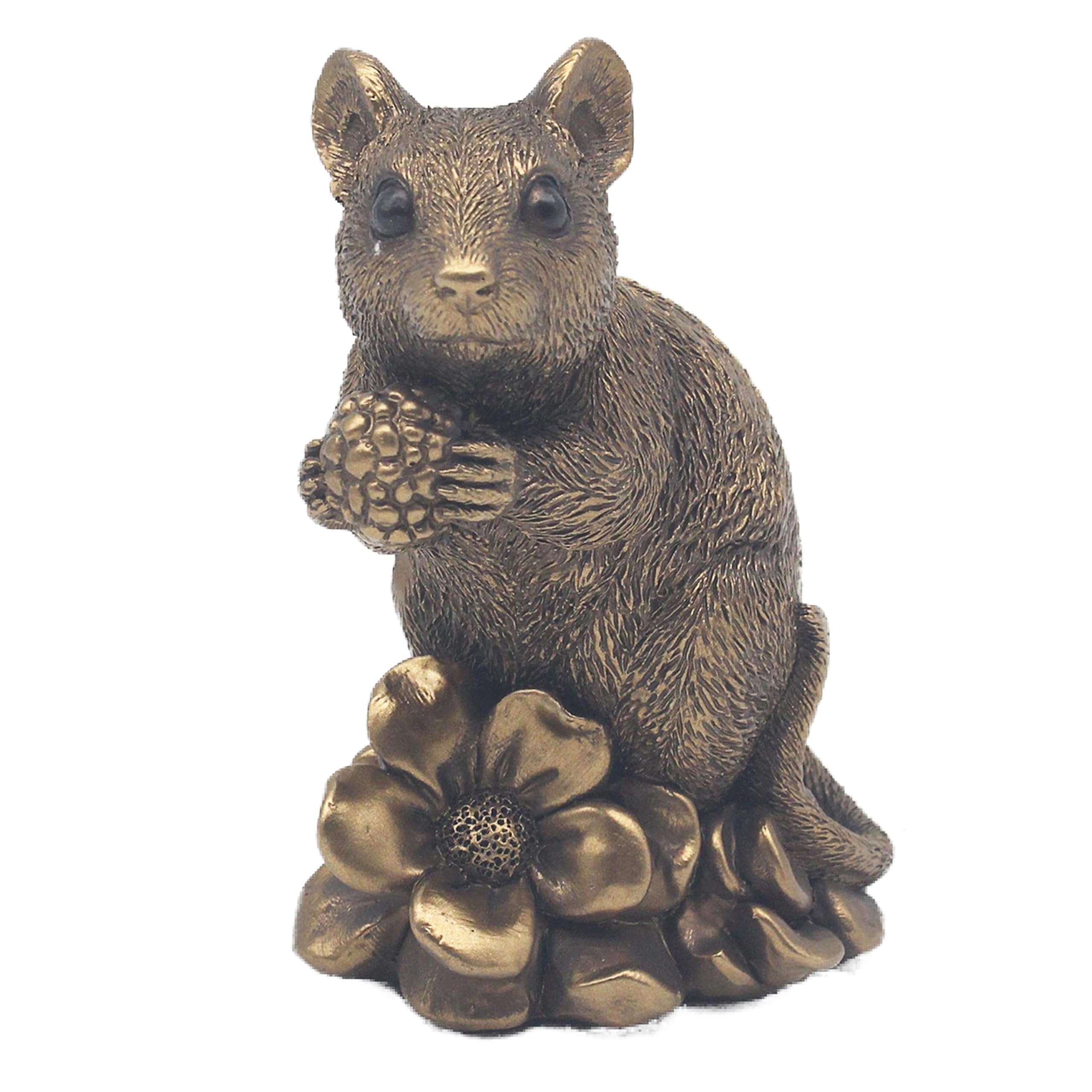 Animal Crackers Mouse With Berry Figurine From The Leonardo Reflections Bronzed RangeGift Boxed from B&Q