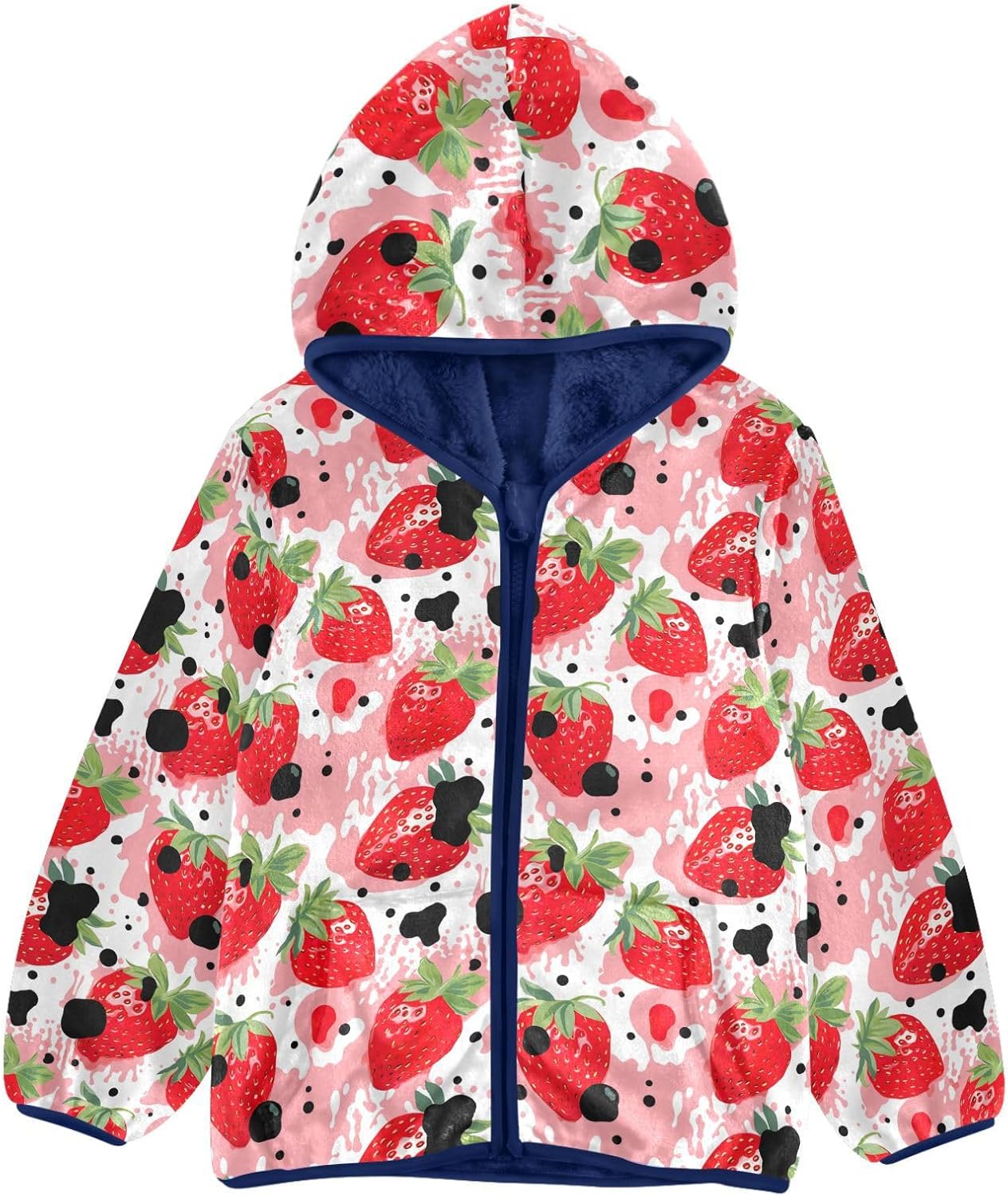 Boys Fleece Coat,Children's Zip-Up Hoodie Jacket,Baby Warm Fashion Outerwear 3-10T