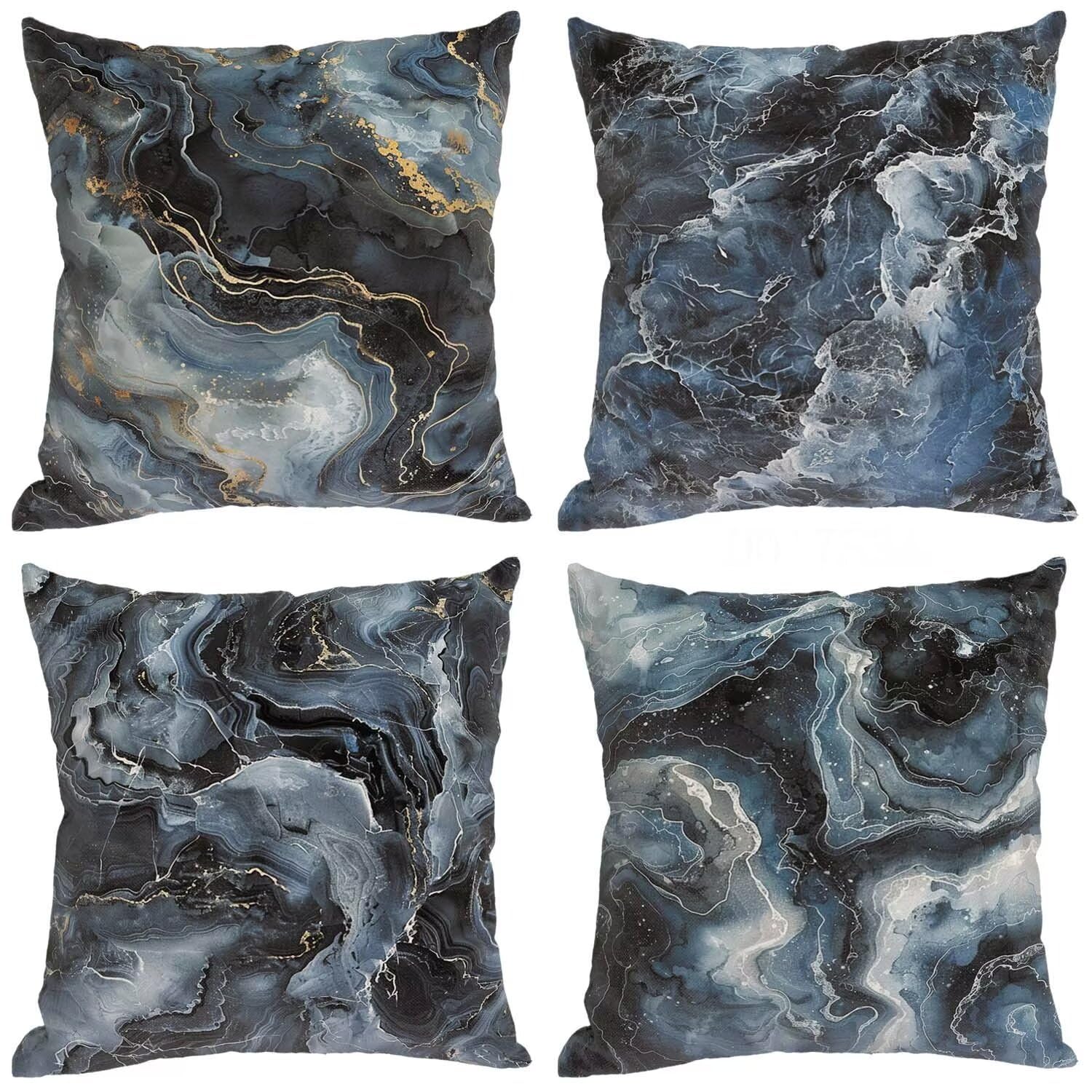 Housses de coussin bleu 50x50 pour un canapé cosy et une décoration de salon élégante